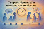 Temporal dynamics in emergent communication